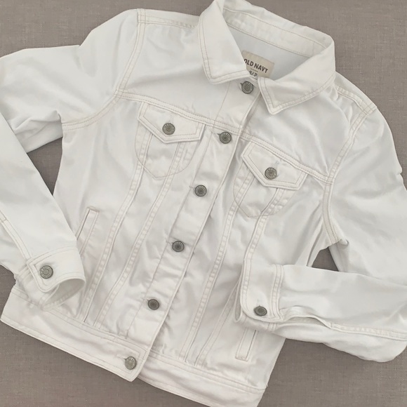 Old Navy White denim jacket in Small - Picture 1 of 7